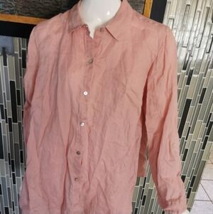Elegant Pink Button-Up Shirt